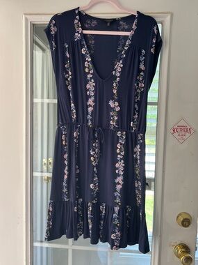 Lucky Brand Navy Floral Mini Dress